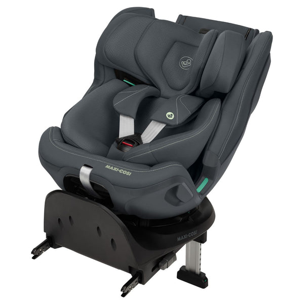 Cadeira auto Maxi-Cosi Emerald 360 Plus com rotação 360 e ISOFIX integrado desde nascimento até 12 anos na cor authentic graphite