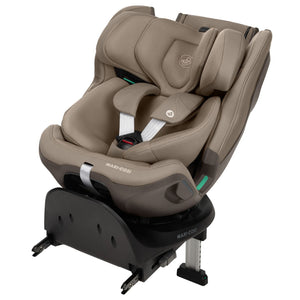 Cadeira auto Maxi-Cosi Emerald 360 Plus com rotação 360 e ISOFIX integrado desde nascimento até 12 anos na cor authentic truffle