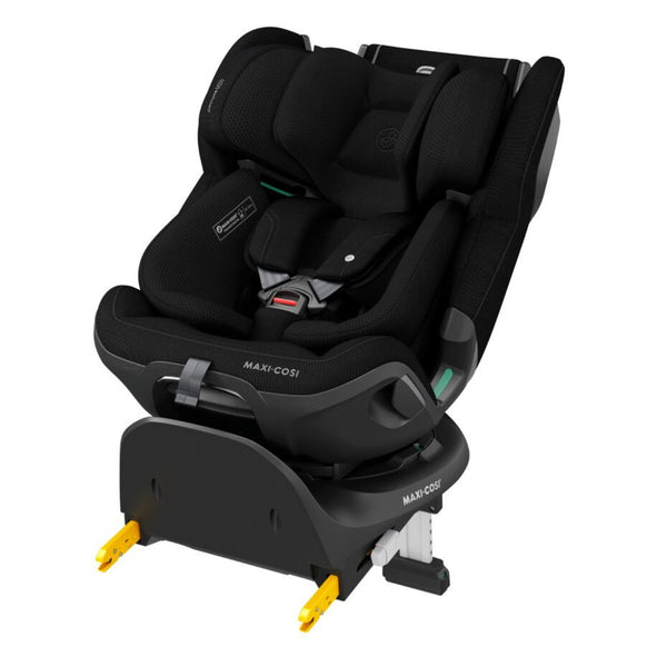 Cadeira auto MAXI-COSI Emerald 360 Pro dos 40 aos 150 cm com SLIDETECH®, rotação 360°, proteção G-CELL e AirProtect® e base ISOFIX integrada. Authentic Black