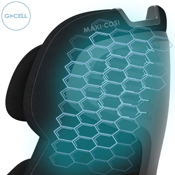 Cadeira auto MAXI-COSI Emerald 360 Pro dos 40 aos 150 cm com SLIDETECH®, rotação 360°, proteção G-CELL e AirProtect® e base ISOFIX integrada. Authentic Black