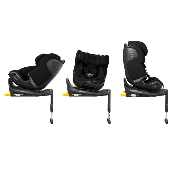 Cadeira auto MAXI-COSI Emerald 360 Pro dos 40 aos 150 cm com SLIDETECH®, rotação 360°, proteção G-CELL e AirProtect® e base ISOFIX integrada. Authentic Black