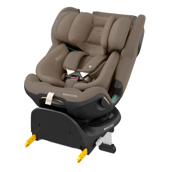 Cadeira auto MAXI-COSI Emerald 360 Pro dos 40 aos 150 cm com SLIDETECH®, rotação 360°, proteção G-CELL e AirProtect® e base ISOFIX integrada. Authentic Truffle