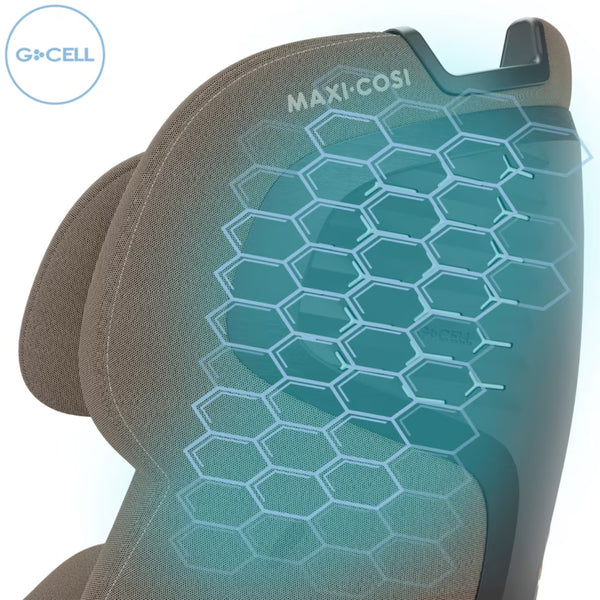 Cadeira auto MAXI-COSI Emerald 360 Pro dos 40 aos 150 cm com SLIDETECH®, rotação 360°, proteção G-CELL e AirProtect® e base ISOFIX integrada. Authentic Truffle