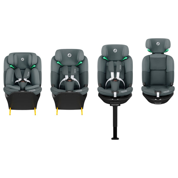 Maxi-Cosi Emerald 360 S i-Size com rotação FlexiSpin 360°, proteção lateral G-CELL e utilização desde o nascimento até aos 12 anos (40-150 cm). Tonal Graphite