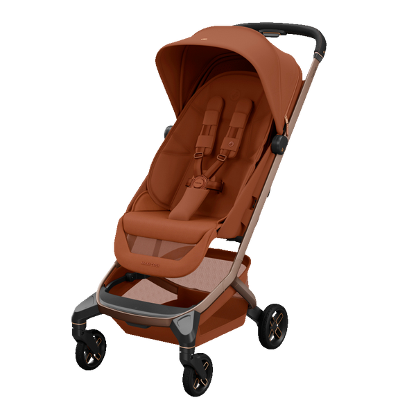 MAXI-COSI FAME CABIN, carrinho de bebé premium compatível com cabine de avião, com assento ergonómico, reclinação totalmente deitada, luzes LED integradas, PowerBank USB-C, Travel System e utilização desde o nascimento até aos 22 kg. Copper Terra