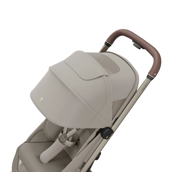 MAXI-COSI FAME CABIN, carrinho de bebé premium compatível com cabine de avião, com assento ergonómico, reclinação totalmente deitada, luzes LED integradas, PowerBank USB-C, Travel System e utilização desde o nascimento até aos 22 kg. Sapphire Sand