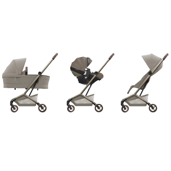 MAXI-COSI FAME CABIN, carrinho de bebé premium compatível com cabine de avião, com assento ergonómico, reclinação totalmente deitada, luzes LED integradas, PowerBank USB-C, Travel System e utilização desde o nascimento até aos 22 kg. Sapphire Sand