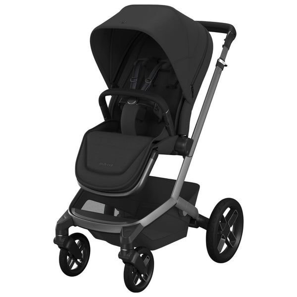 Maxi-Cosi Fame Trio Premium com carrinho Fame, Alcofa Fame, Pebble Slide Pro², Base FamilyFix Slide Pro e adaptadores, sistema de viagem completo com tecnologia SlideTech®, reclinação totalmente deitada, ISOFIX e conforto premium desde o nascimento onyx black