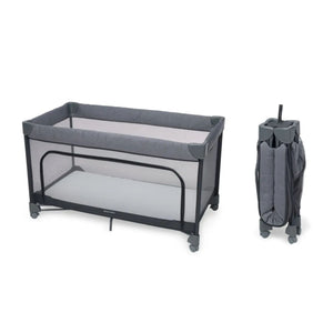 Cama de viagem Maxi-Cosi Merlin dobrável com colchão CloudCore e abertura rápida na cor Graphite