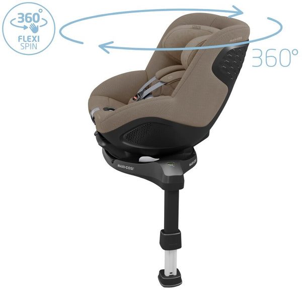 Cadeira auto MAXI-COSI Mica 360 Pro i-Size com SLIDETECH®, rotação FlexiSpin 360°, base ISOFIX integrada, proteção AirProtect e G-CELL para crianças dos 40 aos 105 cm. Authentic Truffle