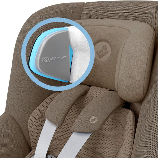 Cadeira auto MAXI-COSI Mica 360 Pro i-Size com SLIDETECH®, rotação FlexiSpin 360°, base ISOFIX integrada, proteção AirProtect e G-CELL para crianças dos 40 aos 105 cm. Authentic Truffle