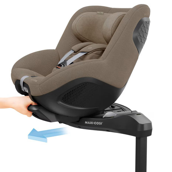 Cadeira auto MAXI-COSI Mica 360 Pro i-Size com SLIDETECH®, rotação FlexiSpin 360°, base ISOFIX integrada, proteção AirProtect e G-CELL para crianças dos 40 aos 105 cm. Authentic Truffle