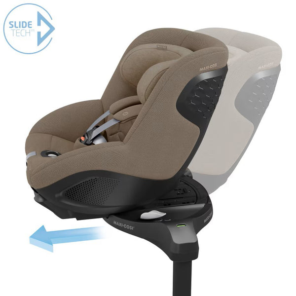 Cadeira auto MAXI-COSI Mica 360 Pro i-Size com SLIDETECH®, rotação FlexiSpin 360°, base ISOFIX integrada, proteção AirProtect e G-CELL para crianças dos 40 aos 105 cm. Authentic Truffle