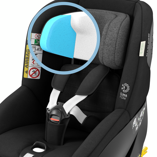 Cadeira auto MAXI-COSI Mica Pro Eco i-Size com rotação de 360°, tecnologia G-CELL, base ISOFIX integrada e tecidos sustentáveis para crianças dos 45 aos 105 cm. Authentic Black