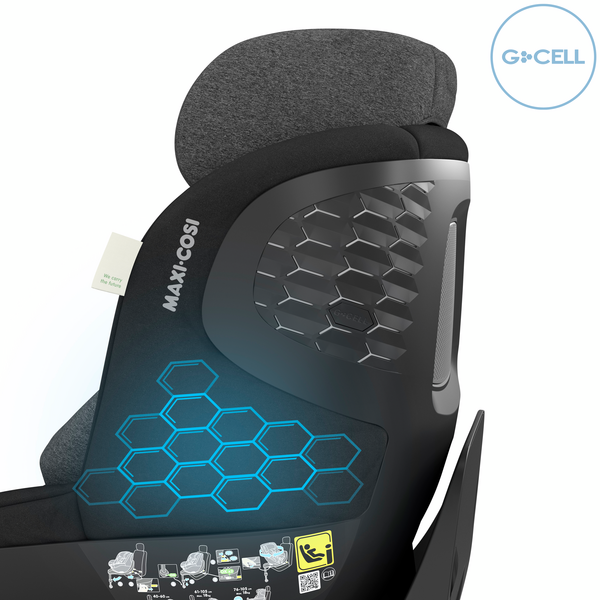 Cadeira auto MAXI-COSI Mica Pro Eco i-Size com rotação de 360°, tecnologia G-CELL, base ISOFIX integrada e tecidos sustentáveis para crianças dos 45 aos 105 cm. Authentic Black