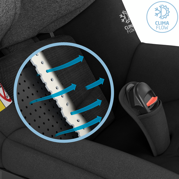Cadeira auto MAXI-COSI Mica Pro Eco i-Size com rotação de 360°, tecnologia G-CELL, base ISOFIX integrada e tecidos sustentáveis para crianças dos 45 aos 105 cm. Authentic Black