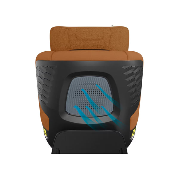 Cadeira auto MAXI-COSI Mica Pro Eco i-Size com rotação de 360°, tecnologia G-CELL, base ISOFIX integrada e tecidos sustentáveis para crianças dos 45 aos 105 cm. Authentic Cognac