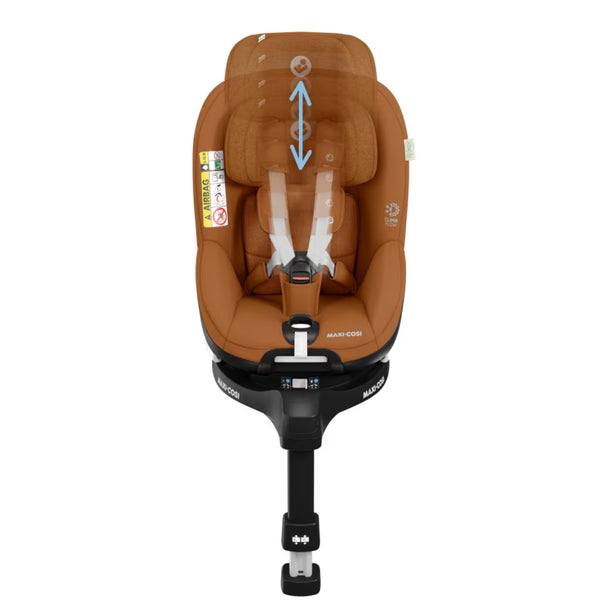 Cadeira auto MAXI-COSI Mica Pro Eco i-Size com rotação de 360°, tecnologia G-CELL, base ISOFIX integrada e tecidos sustentáveis para crianças dos 45 aos 105 cm. Authentic Cognac