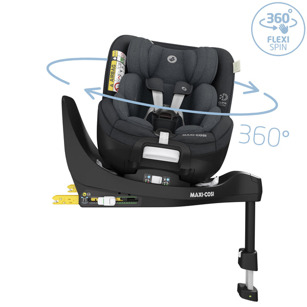 Cadeira auto MAXI-COSI Mica Pro Eco i-Size com rotação de 360°, tecnologia G-CELL, base ISOFIX integrada e tecidos sustentáveis para crianças dos 45 aos 105 cm. Authentic Graphite
