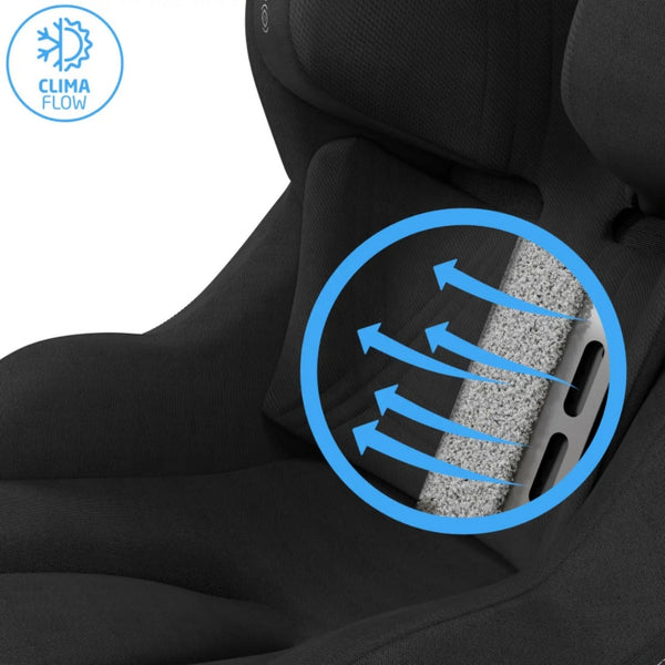 Cadeira auto Maxi-Cosi Mica Slide Pro i-Size dos 40 aos 105 cm com SlideTech, rotação 360°, ISOFIX e proteção G-CELL.
Authentic Black