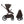 Carrinho Maxi-Cosi Oxford leve com fecho automático FlashFold, assento reclinável e suspensão nas 4 rodas espresso brown