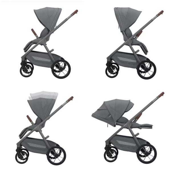 Carrinho Maxi-Cosi Oxford leve com fecho automático FlashFold, assento reclinável e suspensão nas 4 rodas MOON GRAPHITE
