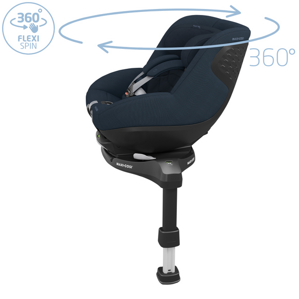 Cadeira auto MAXI-COSI Pearl 360 Pro i-Size com tecnologia SlideTech®, rotação de 360°, proteção lateral G-CELL, ventilação ClimaFlow e tecidos reciclados para crianças dos 61 aos 105 cm. Authentic Blue