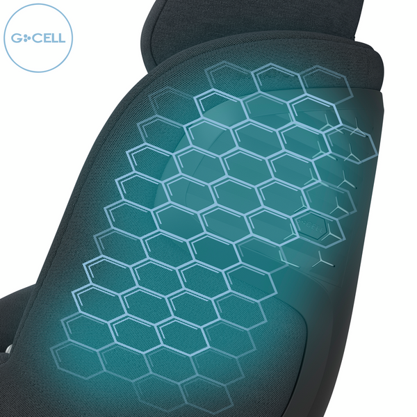 Cadeira auto MAXI-COSI Pearl 360 Pro i-Size com tecnologia SlideTech®, rotação de 360°, proteção lateral G-CELL, ventilação ClimaFlow e tecidos reciclados para crianças dos 61 aos 105 cm. Authentic Graphite