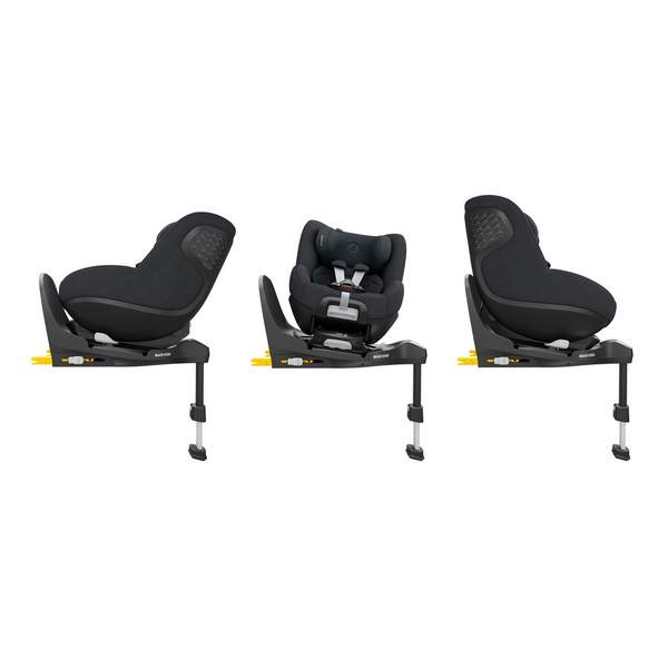 Cadeira auto MAXI-COSI Pearl 360 Pro i-Size com tecnologia SlideTech®, rotação de 360°, proteção lateral G-CELL, ventilação ClimaFlow e tecidos reciclados para crianças dos 61 aos 105 cm. Authentic Graphite