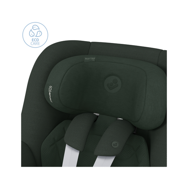 Cadeira auto MAXI-COSI Pearl 360 Pro i-Size com tecnologia SlideTech®, rotação de 360°, proteção lateral G-CELL, ventilação ClimaFlow e tecidos reciclados para crianças dos 61 aos 105 cm. Authentic Green