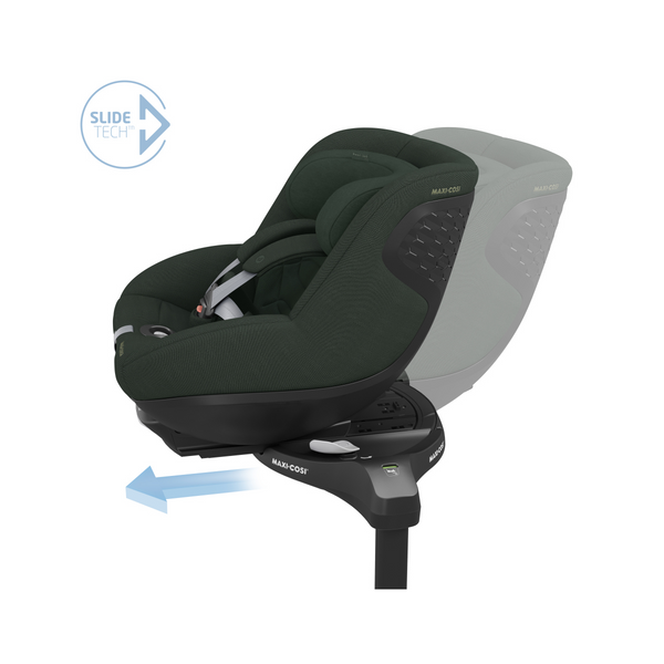 Cadeira auto MAXI-COSI Pearl 360 Pro i-Size com tecnologia SlideTech®, rotação de 360°, proteção lateral G-CELL, ventilação ClimaFlow e tecidos reciclados para crianças dos 61 aos 105 cm. Authentic Green