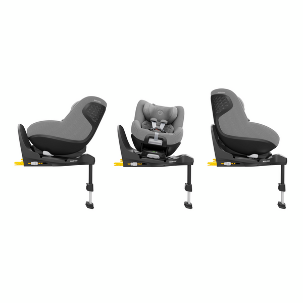 Cadeira auto MAXI-COSI Pearl 360 Pro i-Size com tecnologia SlideTech®, rotação de 360°, proteção lateral G-CELL, ventilação ClimaFlow e tecidos reciclados para crianças dos 61 aos 105 cm. Authentic Grey