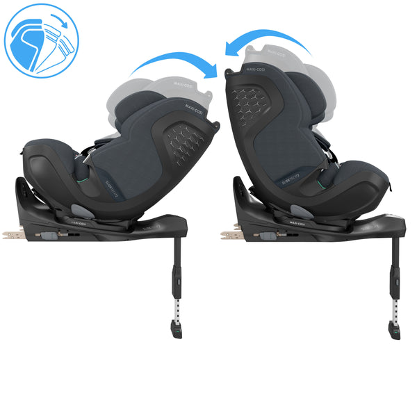 Cadeira auto MAXI-COSI Pearl XL Slide Pro dos 61 aos 150 cm com SLIDETECH®2, rotação 360°, proteção G-CELL e AirProtect e Base FamilyFix Slide Pro.
Authentic Graphite
