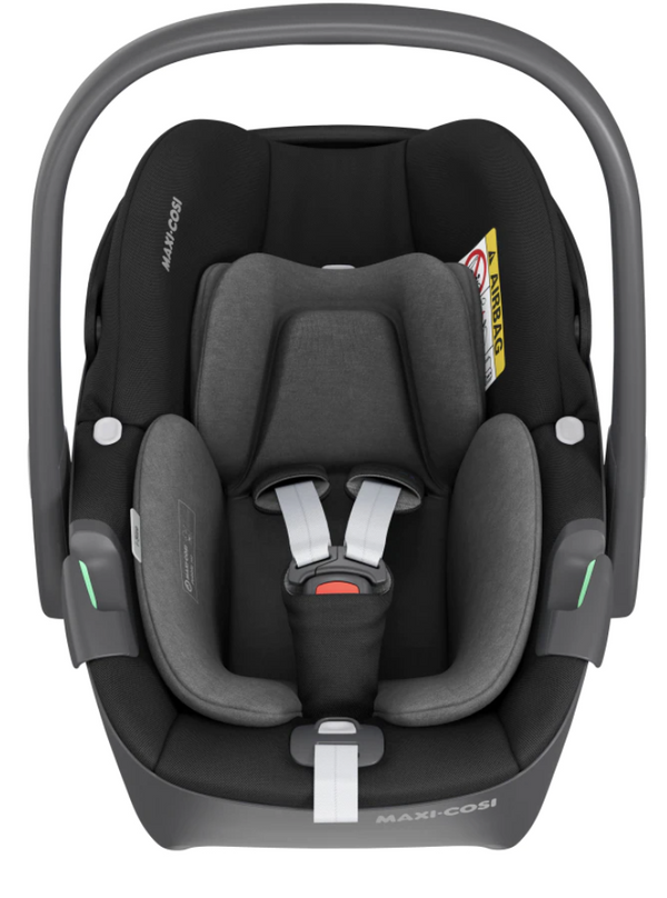 Cadeira auto MAXI-COSI Pebble 360 i-Size com rotação de 360°, redutor para recém-nascidos, proteção reforçada contra impactos laterais e compatível com Base FamilyFix 360 para bebés dos 40 aos 83 cm. Essential Black