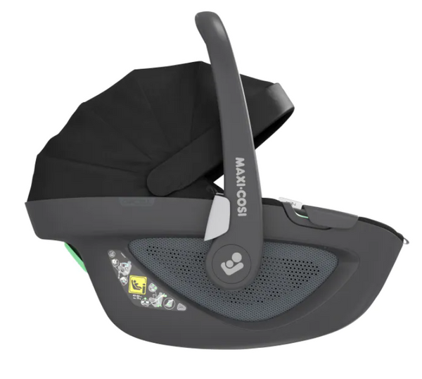 Cadeira auto MAXI-COSI Pebble 360 i-Size com rotação de 360°, redutor para recém-nascidos, proteção reforçada contra impactos laterais e compatível com Base FamilyFix 360 para bebés dos 40 aos 83 cm. Essential Black