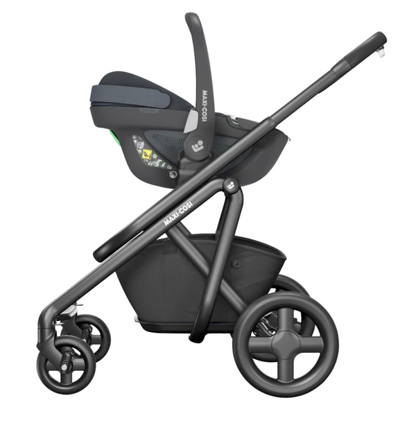 Cadeira auto MAXI-COSI Pebble 360 i-Size com rotação de 360°, redutor para recém-nascidos, proteção reforçada contra impactos laterais e compatível com Base FamilyFix 360 para bebés dos 40 aos 83 cm. Essential Graphite