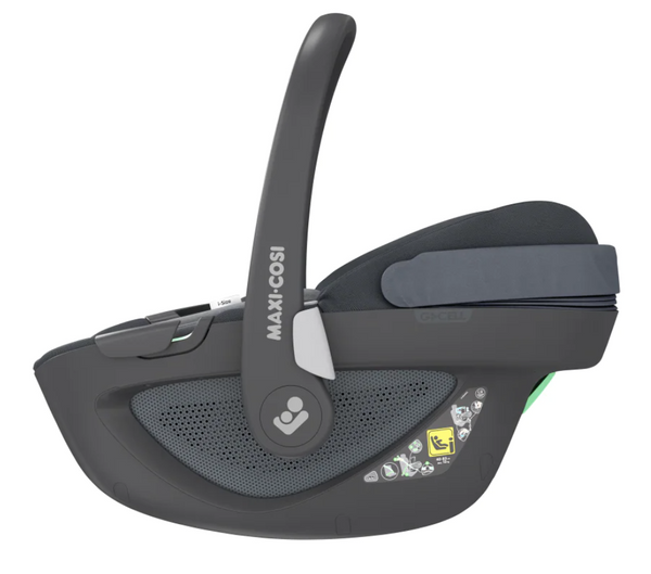Cadeira auto MAXI-COSI Pebble 360 i-Size com rotação de 360°, redutor para recém-nascidos, proteção reforçada contra impactos laterais e compatível com Base FamilyFix 360 para bebés dos 40 aos 83 cm. Essential Graphite