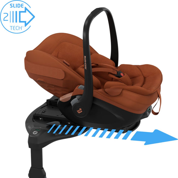 Cadeira auto Maxi-Cosi Pebble Slide Pro i-Size leve com posição deitada e posição 360 na cor copper terra