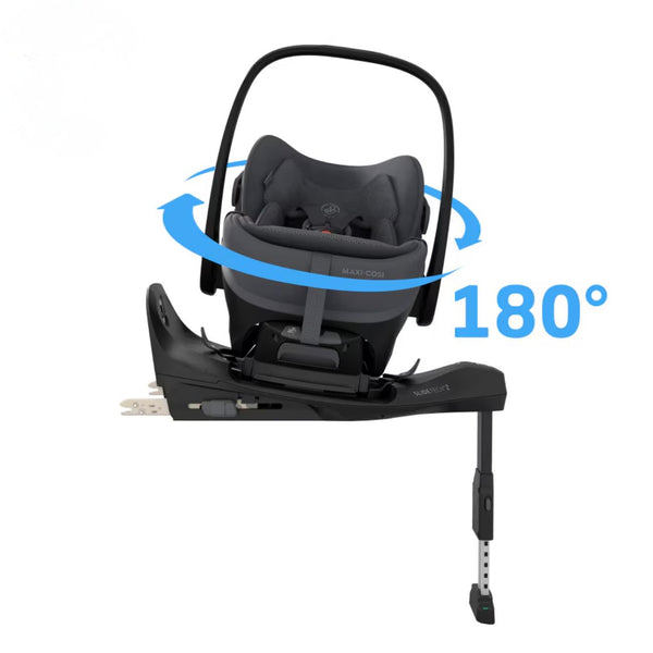 Cadeira auto Maxi-Cosi Pebble Slide Pro i-Size leve com posição deitada e posição 360 na cor moon graphite