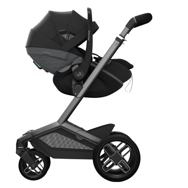 Cadeira auto Maxi-Cosi Pebble Slide Pro i-Size leve com posição deitada e posição 360 na cor onyx black