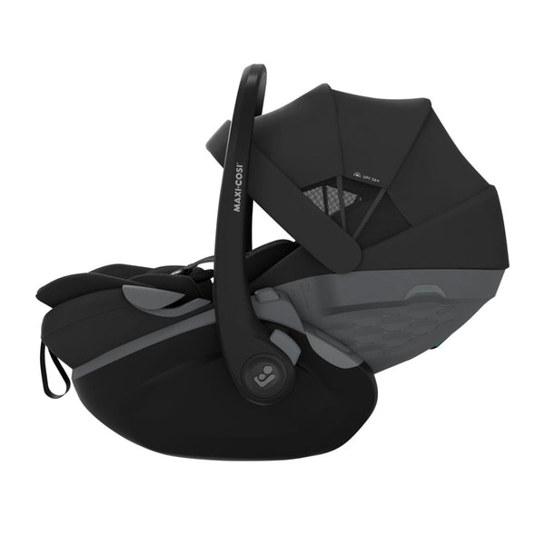 Cadeira auto Maxi-Cosi Pebble Slide Pro i-Size leve com posição deitada e posição 360 na cor onyx black