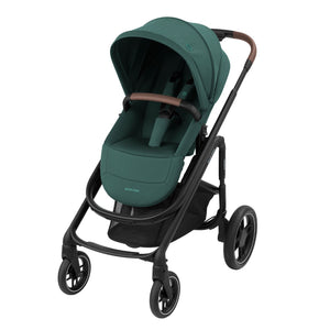 MAXI-COSI PLAZA +, carrinho de bebé com alcofa incluída, assento almofadado, estrutura leve, compatível com cadeiras auto Maxi-Cosi Grupo 0+ e utilização desde o nascimento até aos 22 kg. Green