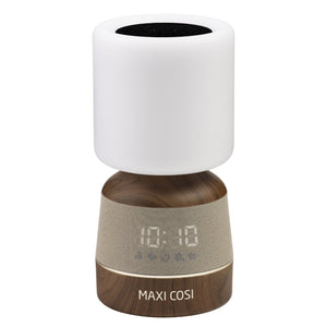 Maxi-Cosi Soothe Pro projetor de céu estrelado para bebé com luz noturna ajustável, despertador digital, Bluetooth e controlo através da aplicação Connected Home.