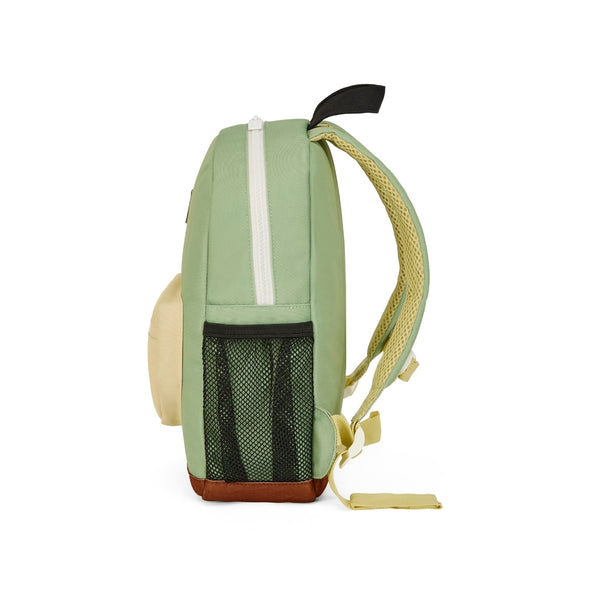 Mochila Pequena Redonda Hello Hossy em poliéster reciclado, impermeável, com formato A4, costas e alças acolchoadas, bolso para garrafa de água e capacidade de 7,3 L para crianças dos 2 aos 5 anos.
Mini Pistache 