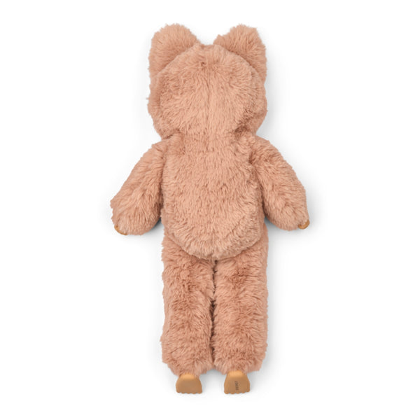 Boneca Misa Cleo 41 cm com corpo macio em poliéster reciclado GRS e rosto, mãos e pés em silicone, ideal para brincar, imaginar e abraçar.