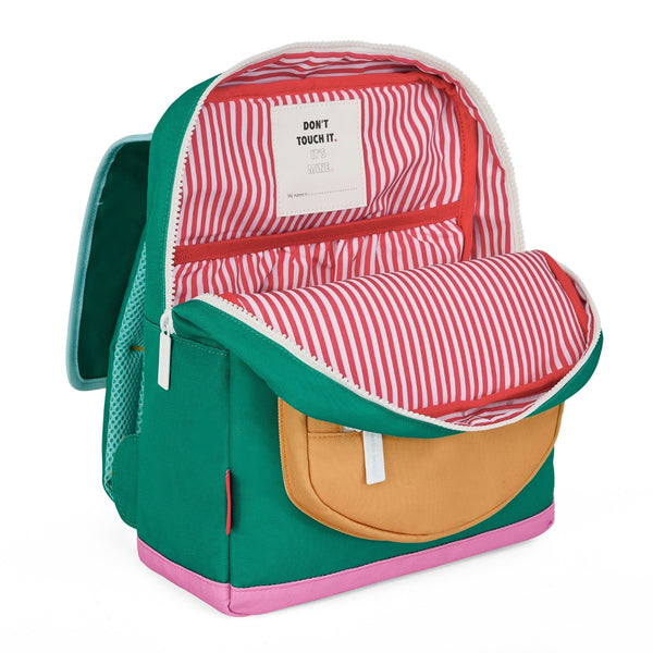 Mochila Grande Quadrada Hello Hossy em poliéster reciclado, impermeável, com interior acolchoado, formato para dossiers A4, bolso para garrafa de água e capacidade de 15 L para crianças a partir dos 6 anos cor mini ali