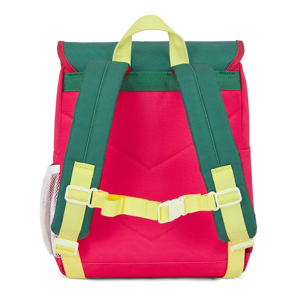 Mochila Grande Quadrada Hello Hossy em poliéster reciclado, impermeável, com interior acolchoado, formato para dossiers A4, bolso para garrafa de água e capacidade de 15 L para crianças a partir dos 6 anos cor mini pasteque