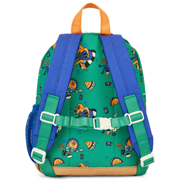 Mochila Grande Redonda Hello Hossy em poliéster reciclado, impermeável, com capacidade de 15 litros, compatível com dossiers A4, alças acolchoadas e bolso para garrafa de água para crianças a partir dos 6 anos chill vibes