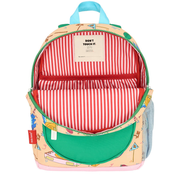 Mochila Grande Redonda Hello Hossy em poliéster reciclado, impermeável, com capacidade de 15 litros, compatível com dossiers A4, alças acolchoadas e bolso para garrafa de água para crianças a partir dos 6 anos cocktail party
