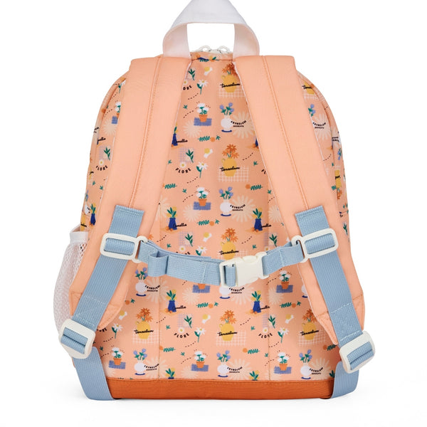 Mochila Grande Redonda Hello Hossy em poliéster reciclado, impermeável, com capacidade de 15 litros, compatível com dossiers A4, alças acolchoadas e bolso para garrafa de água para crianças a partir dos 6 anos flora